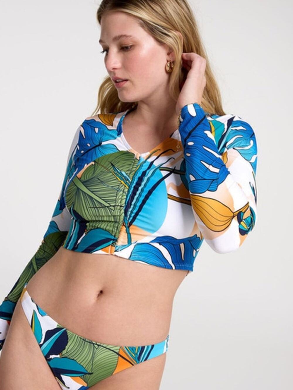 Calia Womens Ruched Rash Guard Size XL
